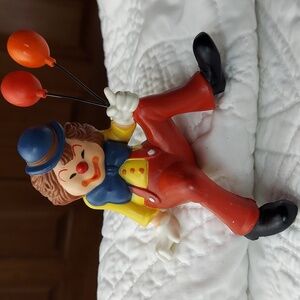 * Enesco Colorful Clown Figurine with Balloons, Shelf Sitter, Vintage
